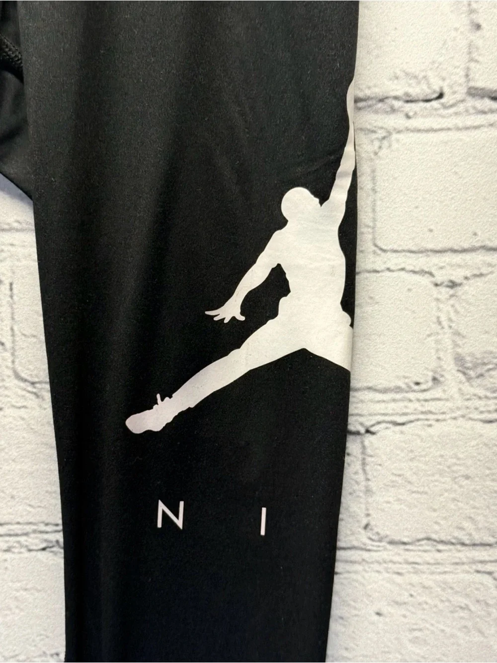 NWT Nikehad Jordan Leggings Jumpman By Nike Black/White Girls Size S 8-10 YRS